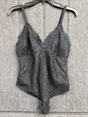 YITTY Black Lace V-Neck Bodysuit